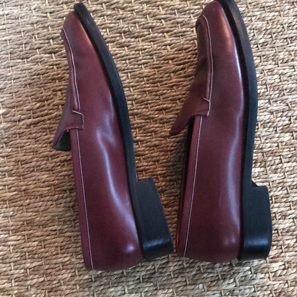 Ruby red leather loafers - Picture 5 of 7